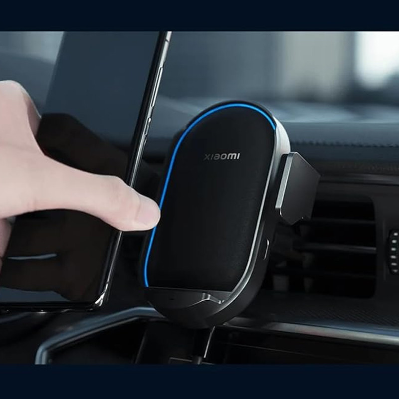 Support Voiture & Chargeur Sans Fil Xiaomi MI 50W Noir En Tunisie