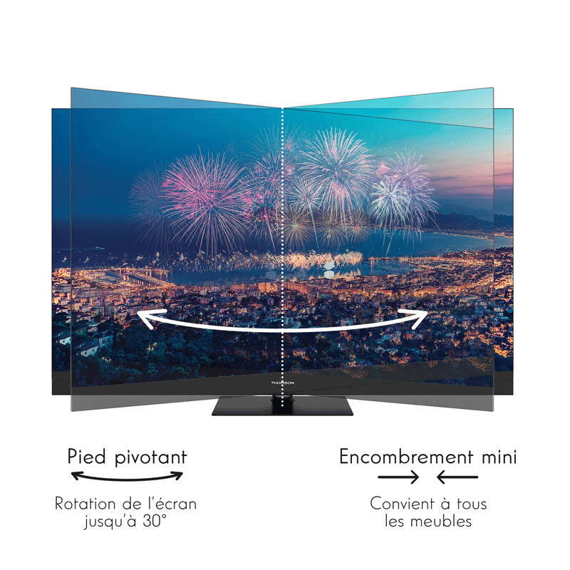 Tv Thomson 43" 43QG6C14 QLED Plus Google Tv Noir en Tunisie