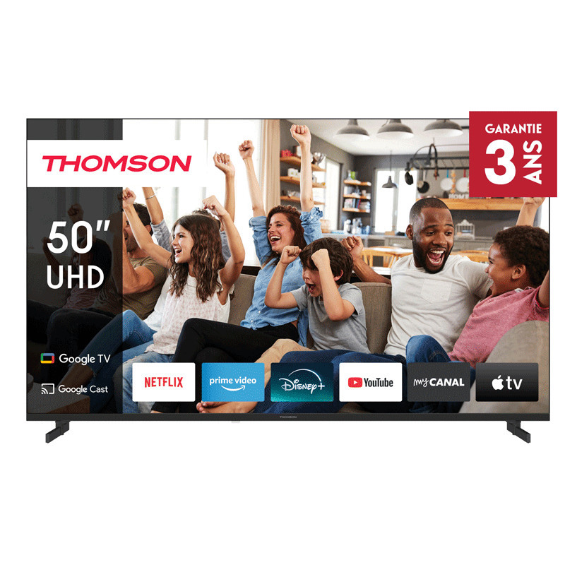 Tv Thomson 50" 50UG4S14 UHD Side Feet Google Tv Noir en Tunisie Tv Thomson 50" 50UG4S14 UHD Side Feet Google Tv Noir en Tunisie