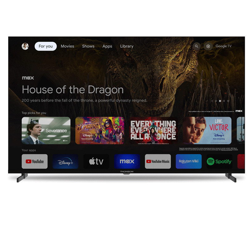 Tv Thomson 50" 50UG4S14 UHD Side Feet Google Tv Noir en Tunisie