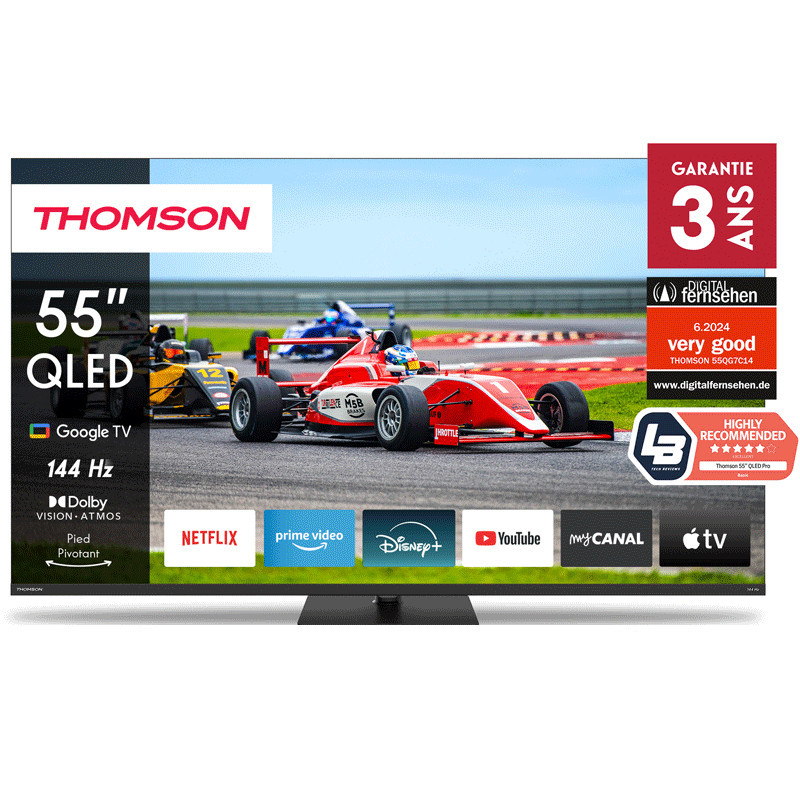 Tv Thomson 55" 55QG7C14 QLED Pro Google Tv Noir en Tunisie Tv Thomson 55" 55QG7C14 QLED Pro Google Tv Noir en Tunisie