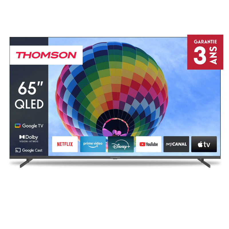 Tv Thomson 65" 65QG4S14 QLED Side Feet Google Tv Noir en Tunisie Tv Thomson 65" 65QG4S14 QLED Side Feet Google Tv Noir en Tunisie