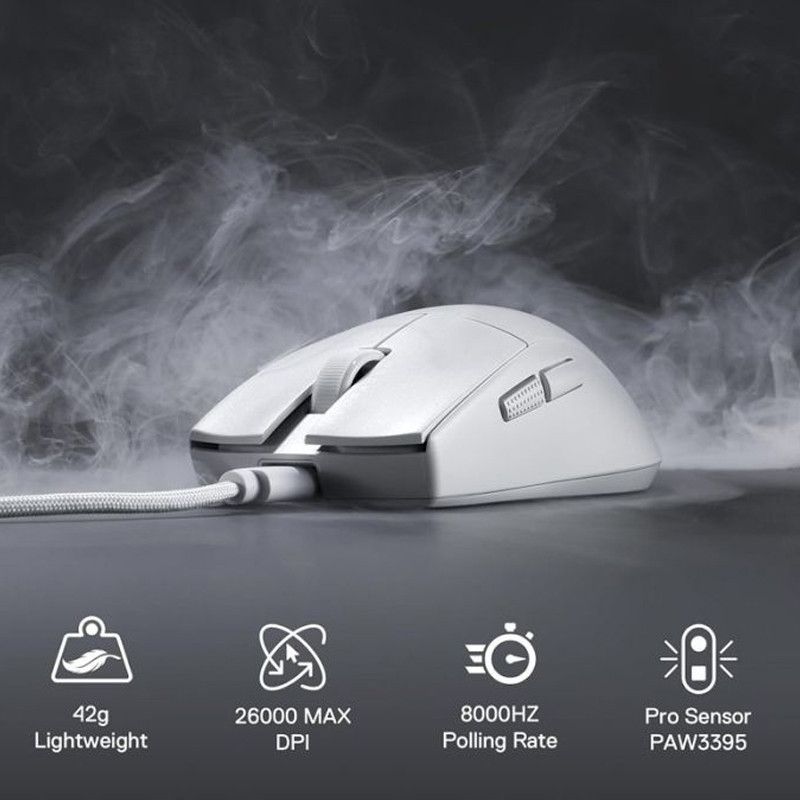 Souris Gamer Redragon K1NG 8k M996 Blanc En Tunisie