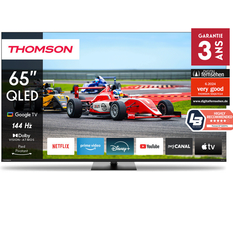 Tv Thomson 65" 65QG7C14 QLED Pro Google Tv Noir en Tunisie Tv Thomson 65" 65QG7C14 QLED Pro Google Tv Noir en Tunisie