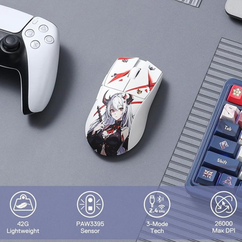 Souris Gamer Sans Fil Redragon K1NG AK Pro M916AK Blanc
