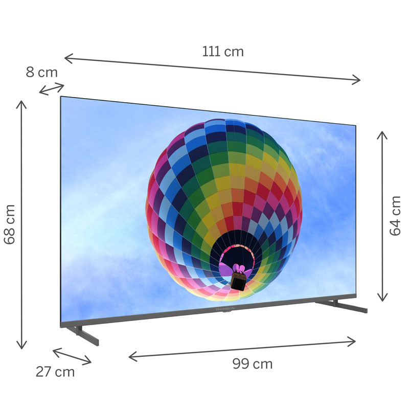 TV Thomson 50" 50QG4S14 QLED Side Feet Google Tv Noir en Tunisie