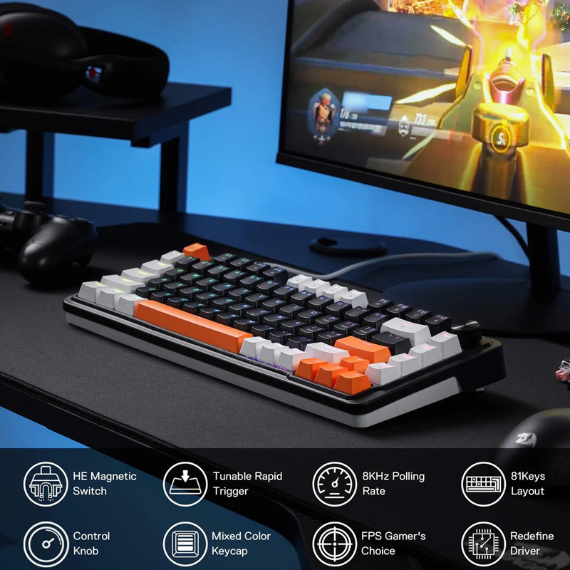 Clavier Gamer Redragon Land Shaker RGB Noir En Tunisie