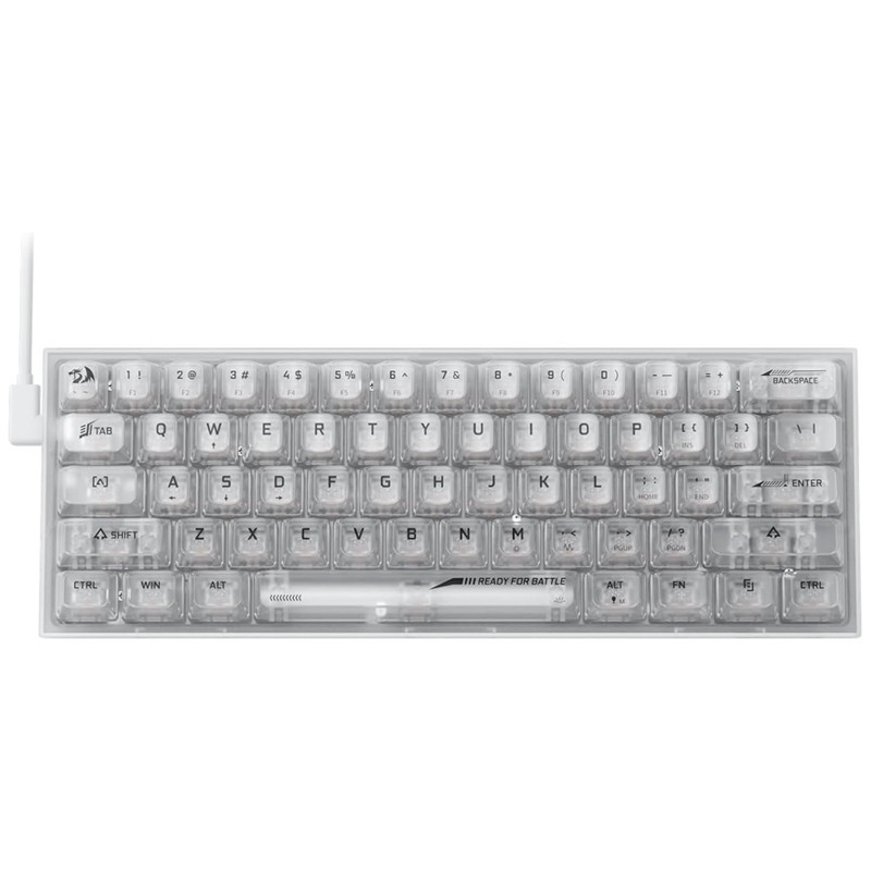 Clavier Gamer Mécanique Redragon Fizz K617 RGB Transparent