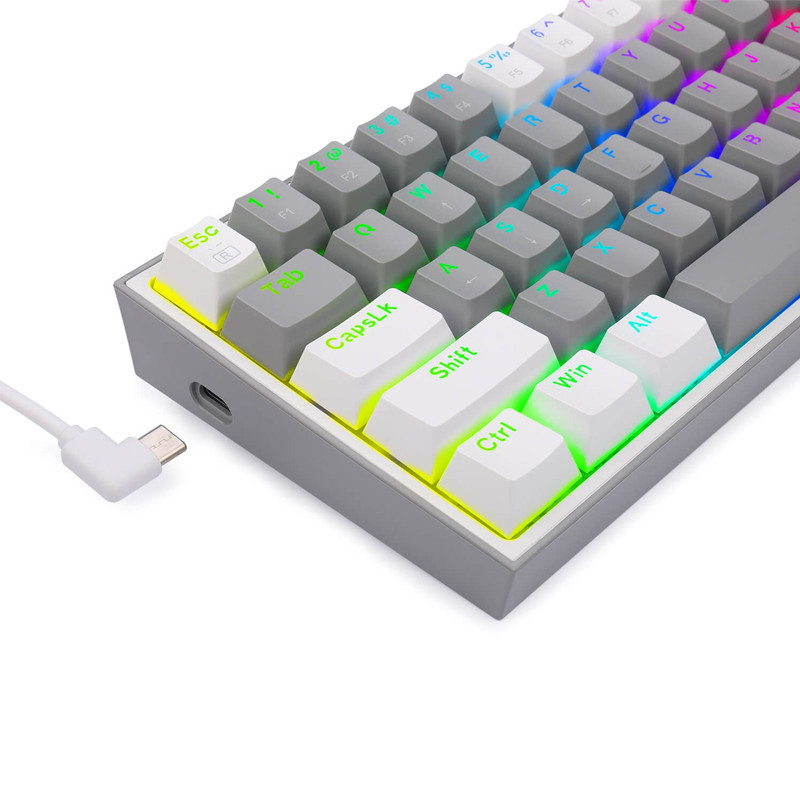 Clavier Gamer Mécanique Redragon Fizz K617 RGB Transparent