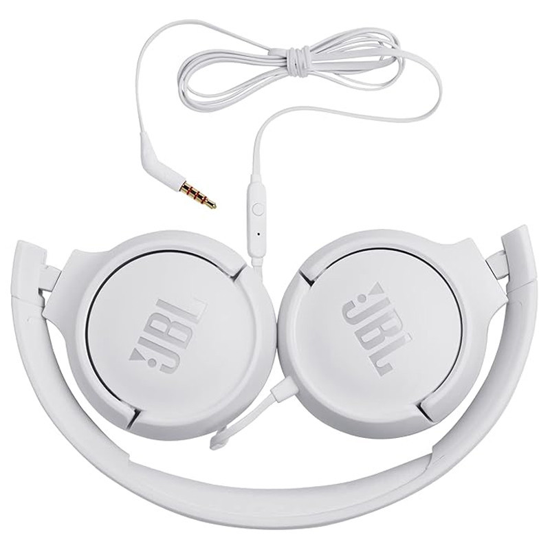 Micro Casque Filaire  JBL Tune 500 Blanc En Tunisie