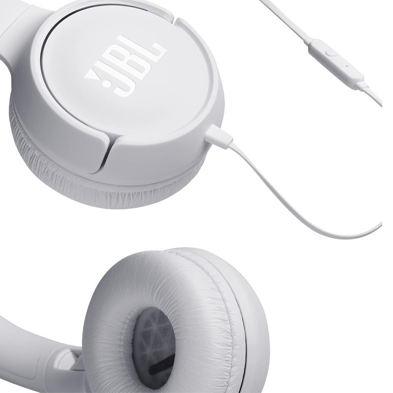 Micro Casque Filaire  JBL Tune 500 Blanc En Tunisie