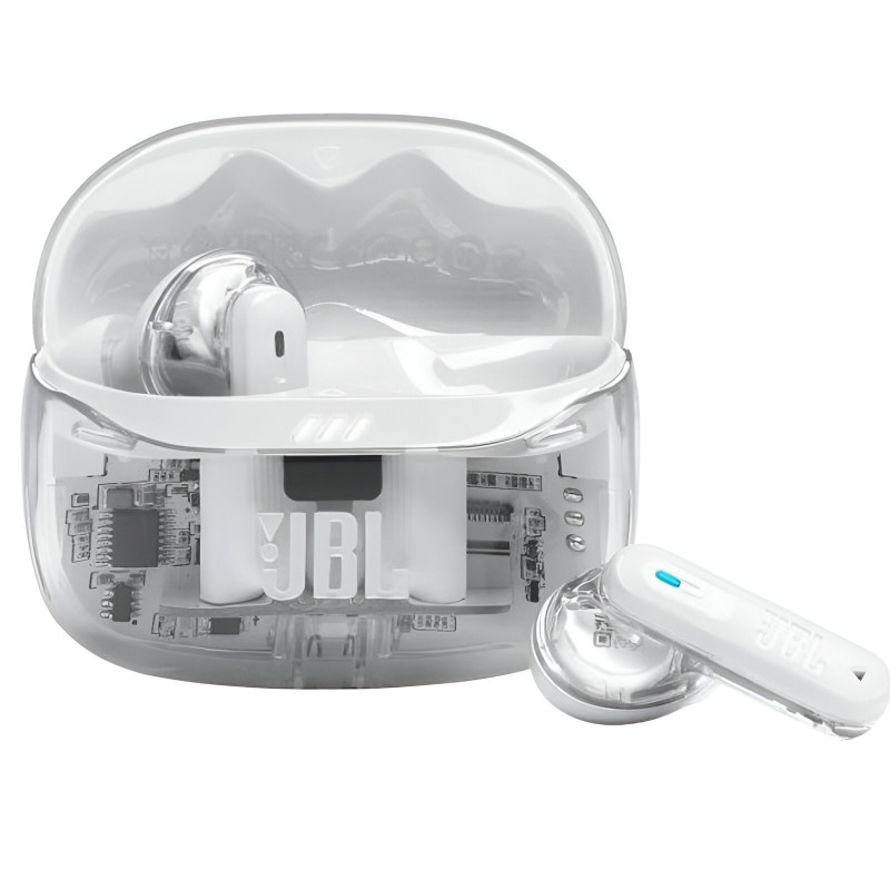 Ecouteurs Sans Fil JBL Tune Beam 2 Ghost Edition Blanc En Tunisie Ecouteurs Sans Fil JBL Tune Beam 2 Ghost Edition Blanc En Tunisie
