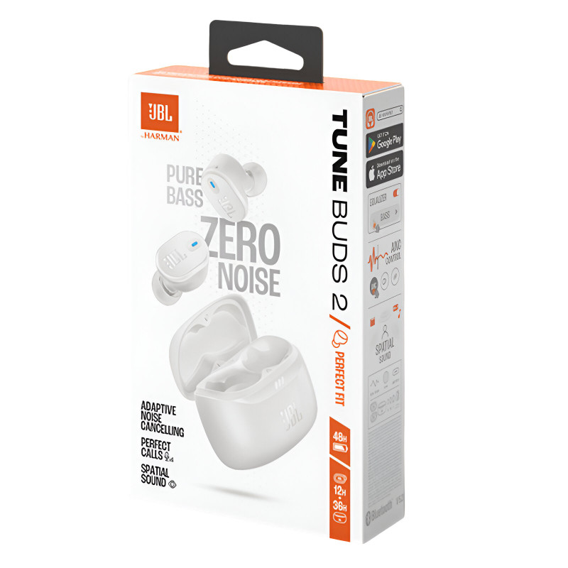 Ecouteurs Sans Fil JBL Tune Buds 2 Blanc En Tunisie