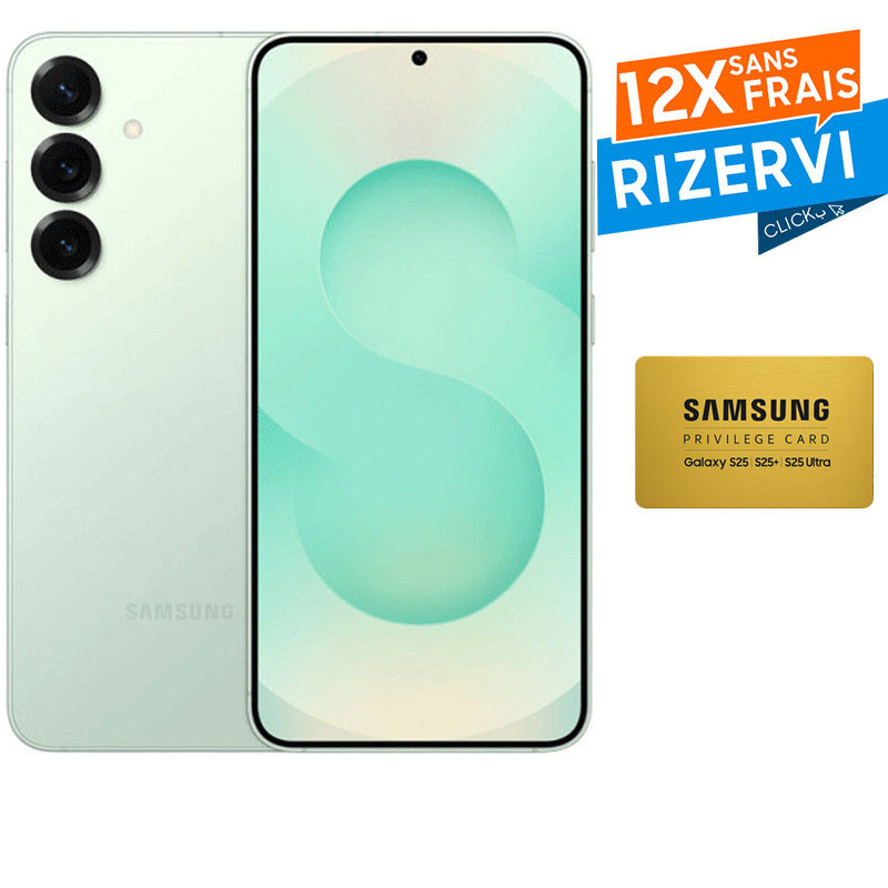 Samsung S25 5G 12Go 256Go Menthe en Tunisie Samsung S25 5G 12Go 256Go Menthe en Tunisie