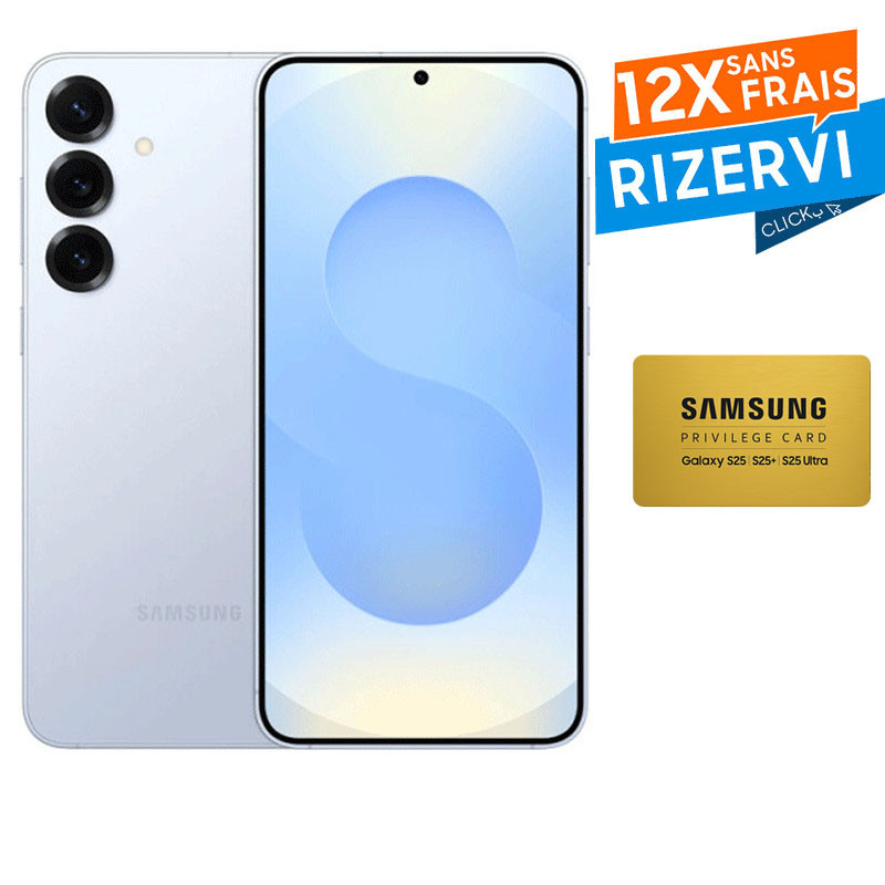 Samsung S25 5G 12Go 256Go Bleu en Tunisie Samsung S25 5G 12Go 256Go Bleu en Tunisie