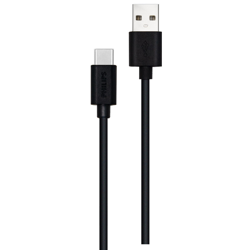 Câble Chargeur Philips Type-C Noir en Tunisie