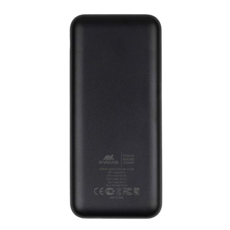 Power Bank Rivacase VA2081 20000 mAh Noir en Tunisie