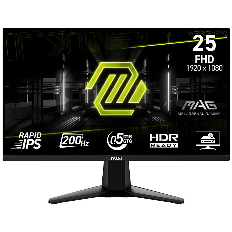 Ecran Gaming MSI MAG255F-E20 24.5'' FHD 200Hz IPS Noir en Tunisie