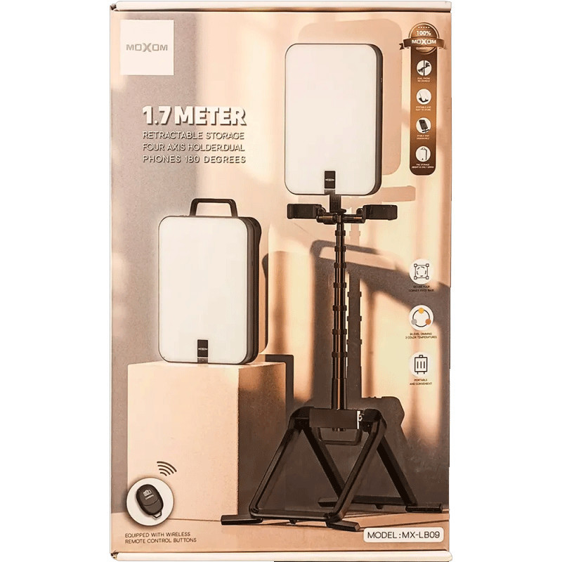 Ring Light LED Maxom 14 Pouces Noir en Tunisie