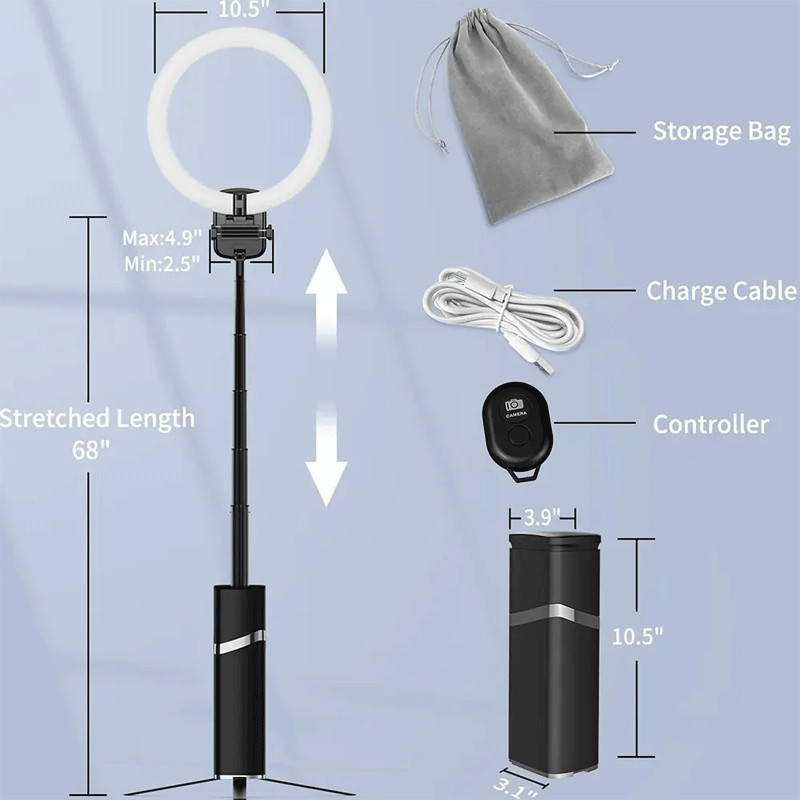 Ring Light LED Maxom 10.5 Pouces Noir en Tunisie