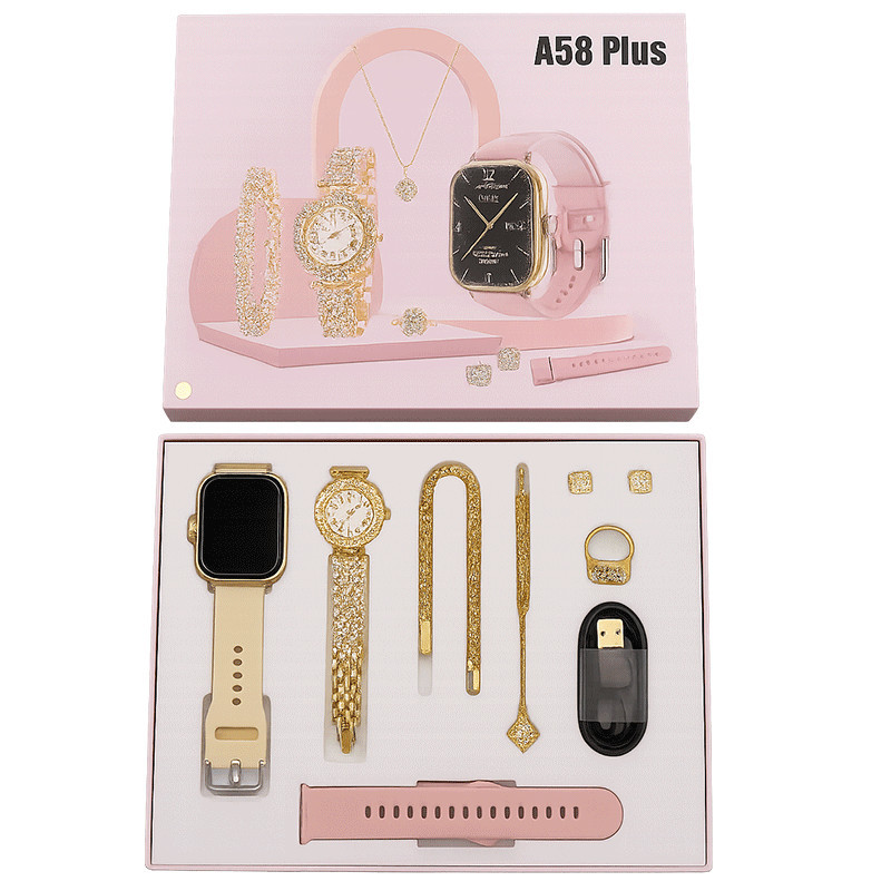 Montre Connectée 8en1 A58 Plus Rose en Tunisie Montre Connectée 8en1 A58 Plus Rose en Tunisie