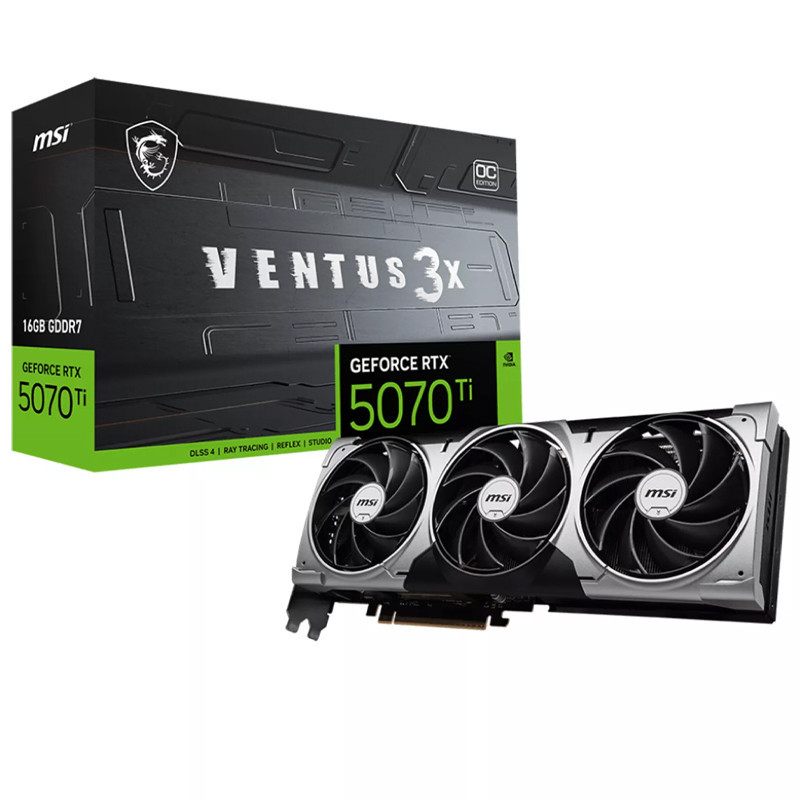 Carte Graphique Gaming MSI GeForce RTX 5070 Ti 16Go GDDR7 Ventus 3X OC