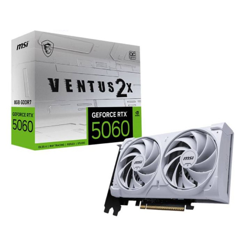 Carte Graphique Gaming MSI GeForce RTX 5060 8Go GDDR7 Ventus 2X OC En Tunisie