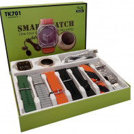 Coffret Montre Connectée TK701 Ultra 2 + Mini Speaker + Microphone Silver
