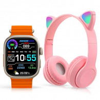 Coffret Montre Connectée TK702 Ultra 2 + Casque Silver en Tunisie