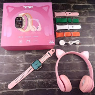 Coffret Montre Connectée TK702 Ultra 2 + Casque Silver en Tunisie