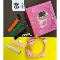 Coffret Montre Connectée TK702 Ultra 2 + Casque Silver en Tunisie