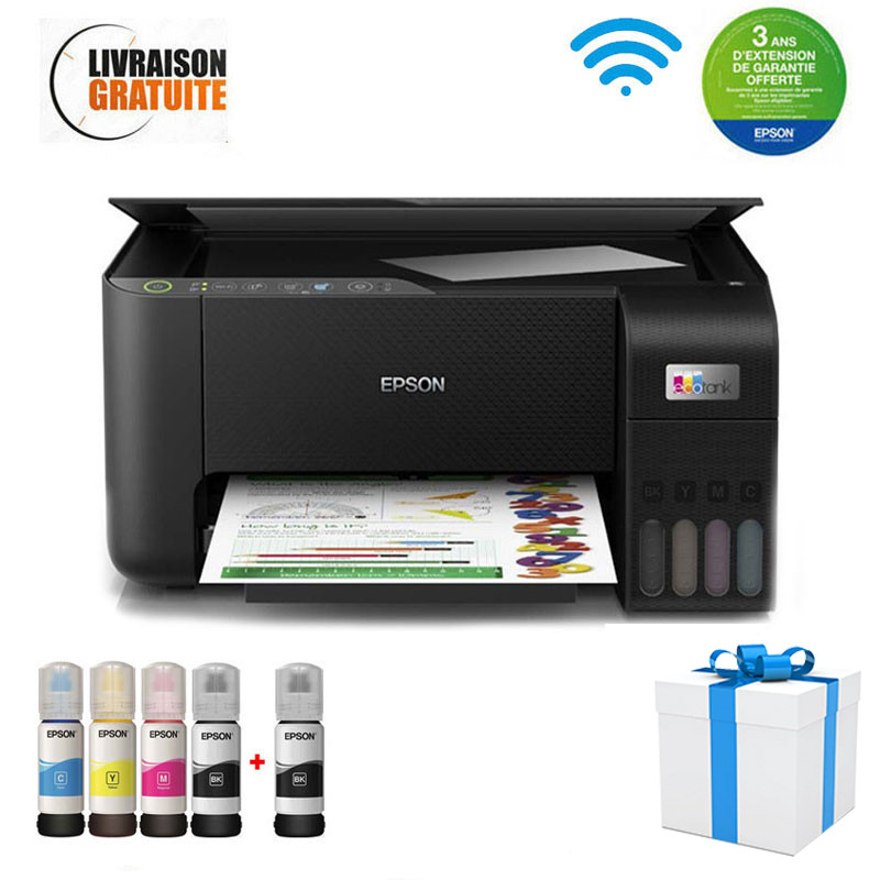 Imprimante Epson EcoTank L3251 Multifonction 3en1 à Réservoir Intégré Couleur A4 Wifi (C11CJ67409)