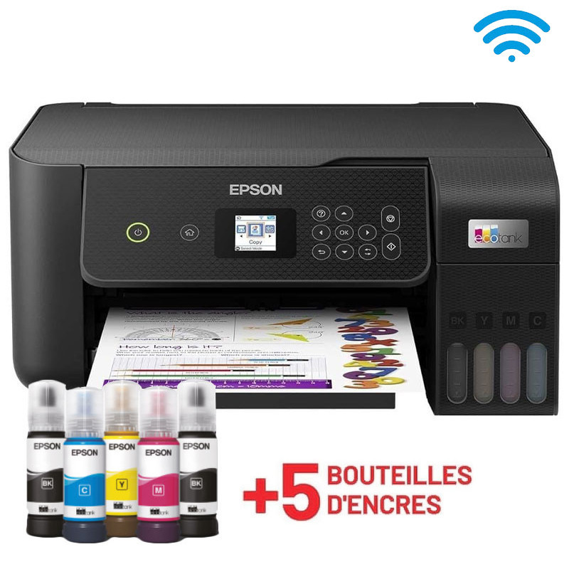 Imprimante Epson EcoTank L3260 3 En1 à Réservoir Intégré Couleur Wifi en Tunisie Imprimante Epson EcoTank L3260 3 En1 à Réservoir Intégré Couleur Wifi en Tunisie