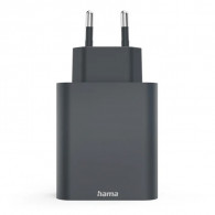 Adaptateur Chargeur Hama 2 Ports Type-C 65W Noir en Tunisie Adaptateur Chargeur Hama 2 Ports Type-C 65W Noir en Tunisie