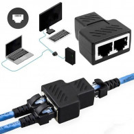 Adaptateur RJ45 Type C Vers 2x RJ45 Noir en Tunisie