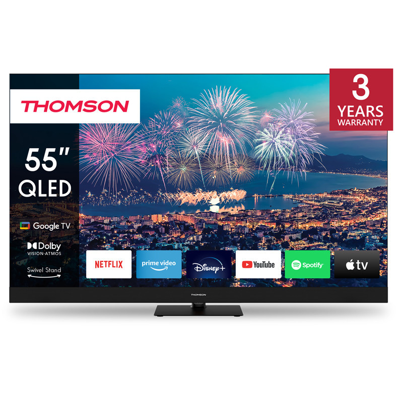 TV Thomson 55QG6C14 55" QLED 4K UHD Google Tv Noir En Tunisie TV Thomson 55QG6C14 55" QLED 4K UHD Google Tv Noir En Tunisie