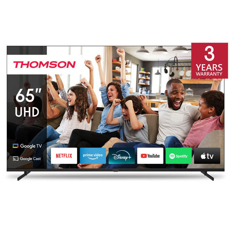 TV Thomson 65UG4S14 65" 4k UHD Side Feet Google Tv Noir En Tunisie TV Thomson 65UG4S14 65" 4k UHD Side Feet Google Tv Noir En Tunisie