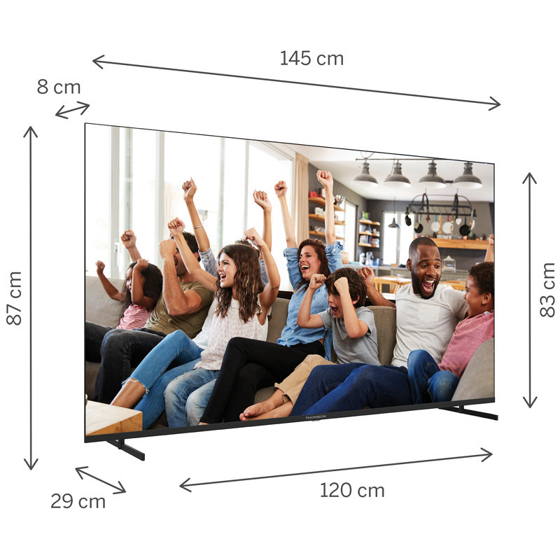 TV Thomson 65UG4S14 65" 4k UHD Side Feet Google Tv Noir En Tunisie