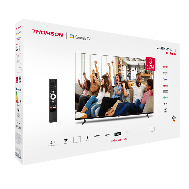 TV Thomson 65UG4S14 65" 4k UHD Side Feet Google Tv Noir En Tunisie
