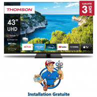 TV Thomson 43" 43UG5C14 UHD Google Tv Noir en Tunisie TV Thomson 43" 43UG5C14 UHD Google Tv Noir en Tunisie