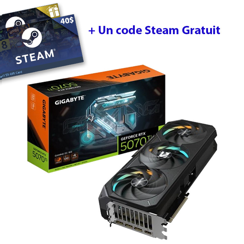 Carte Graphique Gigabyte GeForce RTX 5070 Ti 16Go Gaming OC GDDR7 En Tunisie