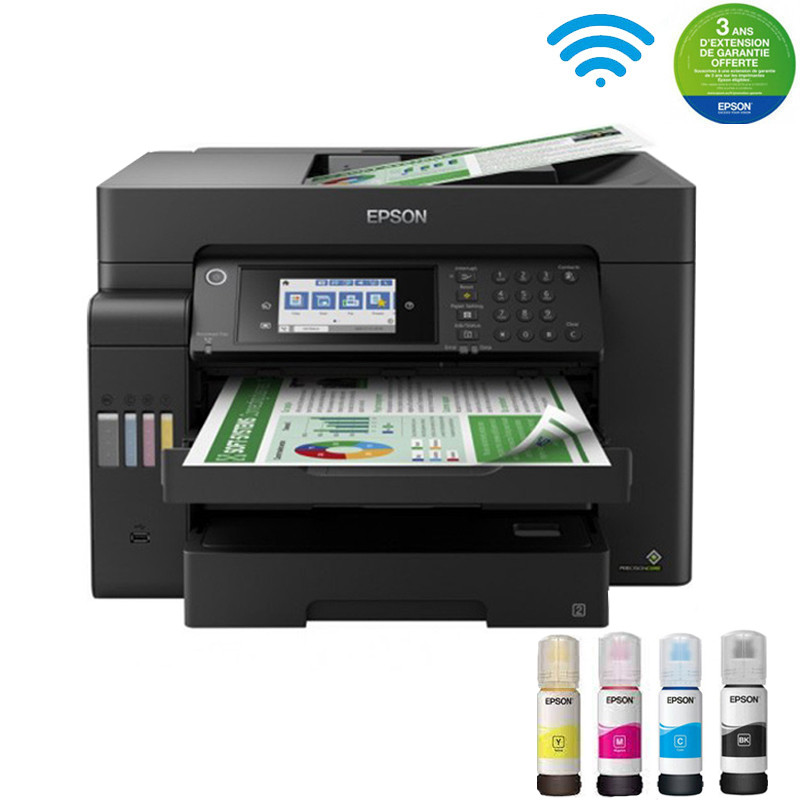 Imprimante Epson A Reservoir Integre L15150 A3 4En1 Couleur Wifi - C11CH72403 en Tunisie