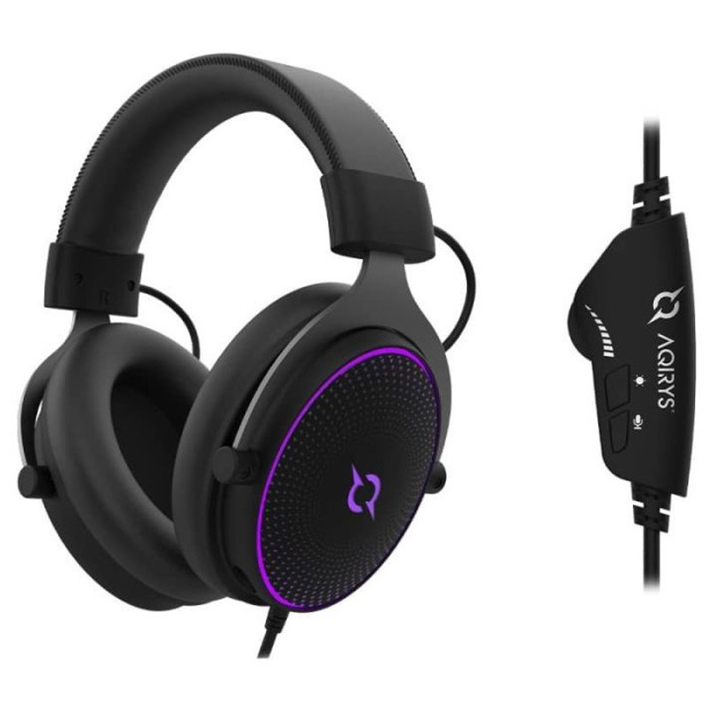 Micro Casque Gaming Filaire Aqirys Carina RGB Noir En Tunisie