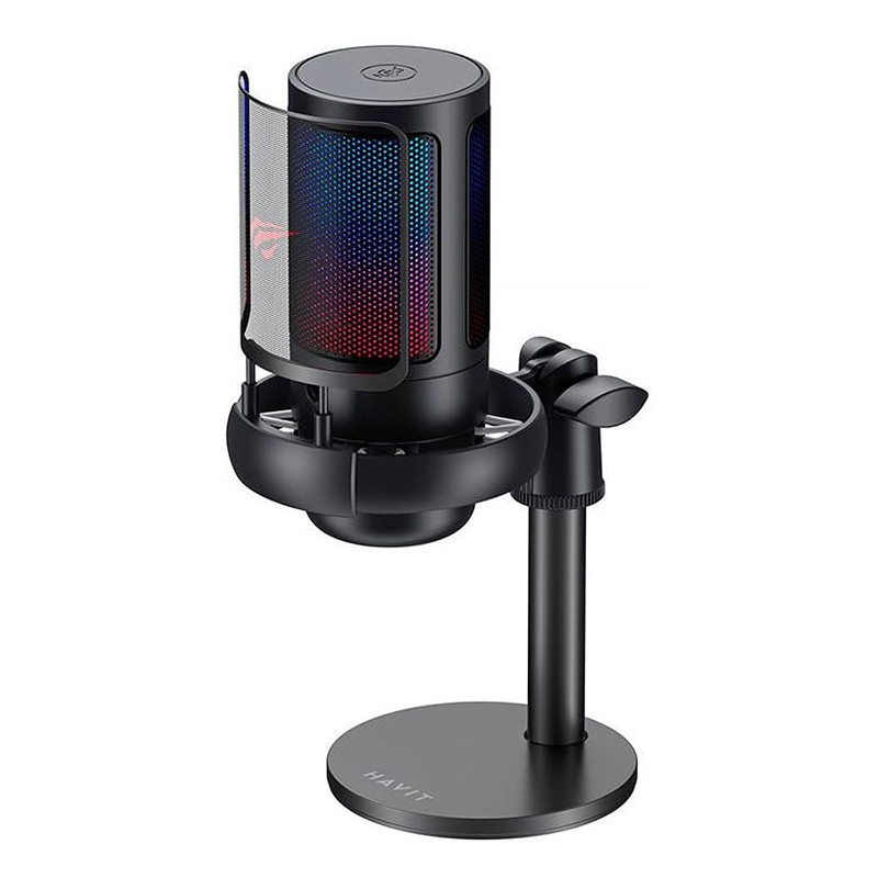 Microphone Gamer Havit GK50 Pro RGB avec Support Noir En Tunisie