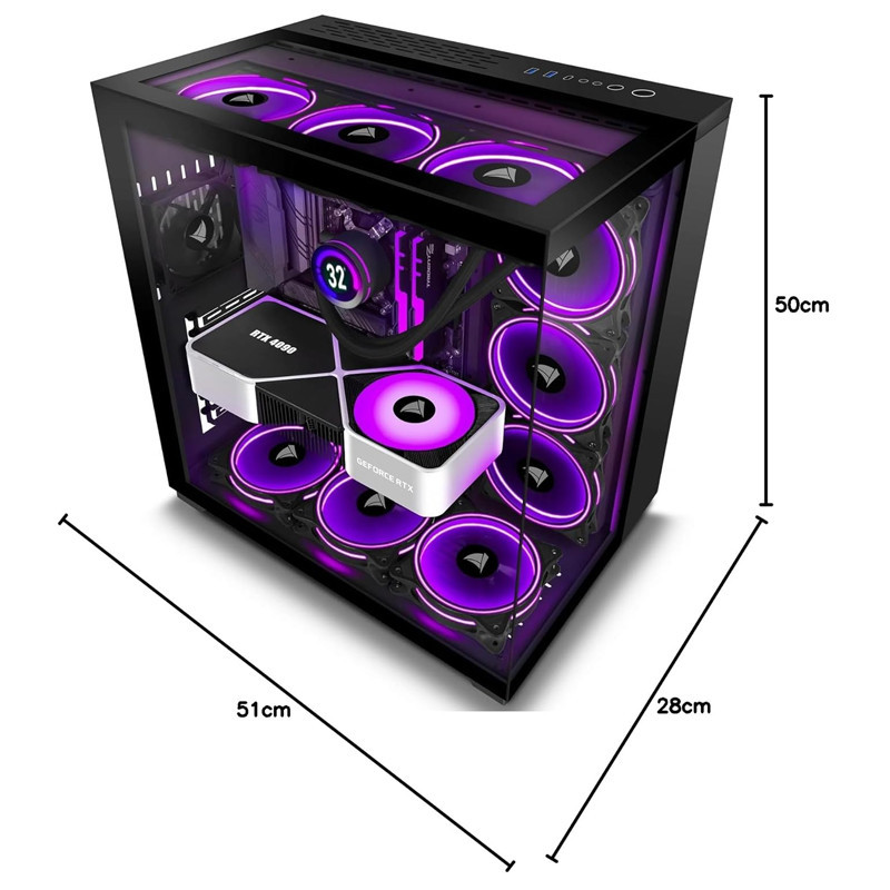 Boitier Gaming SP-H01 ATX RGB Noir en Tunisie