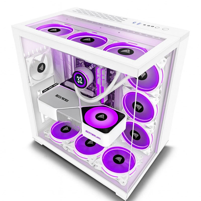 Boitier Gaming SP-H01 ATX RGB Blanc en Tunisie