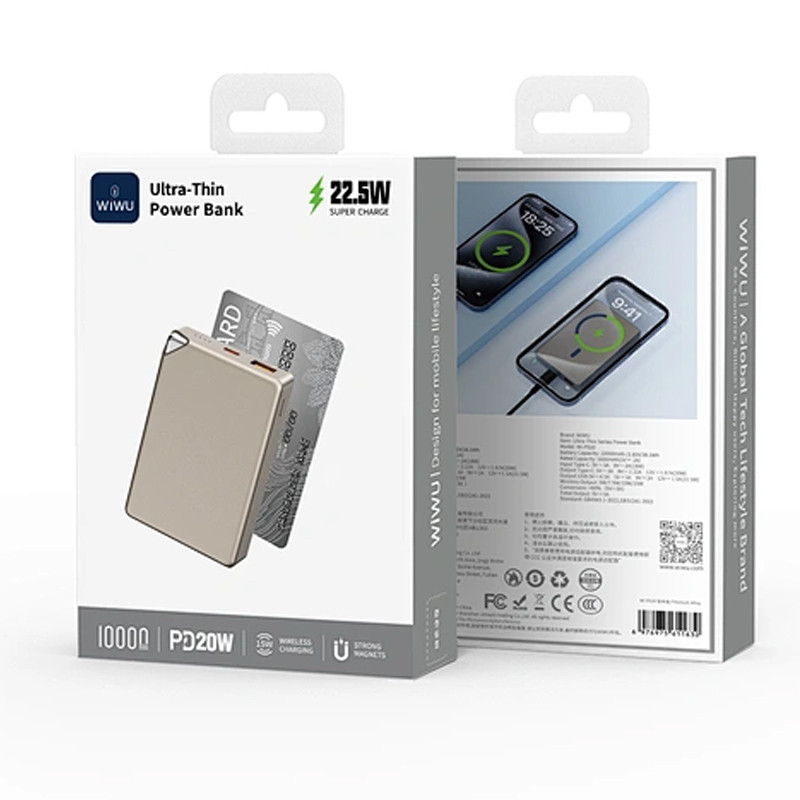 Power Bank WIWU Elite PO20 10000 mAh Titanium En Tunisie