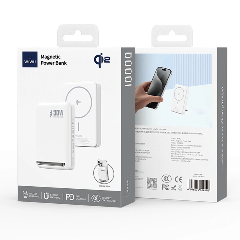 Power Bank WIWU Elite  PO31 10000 mAh Blanc En Tunisie