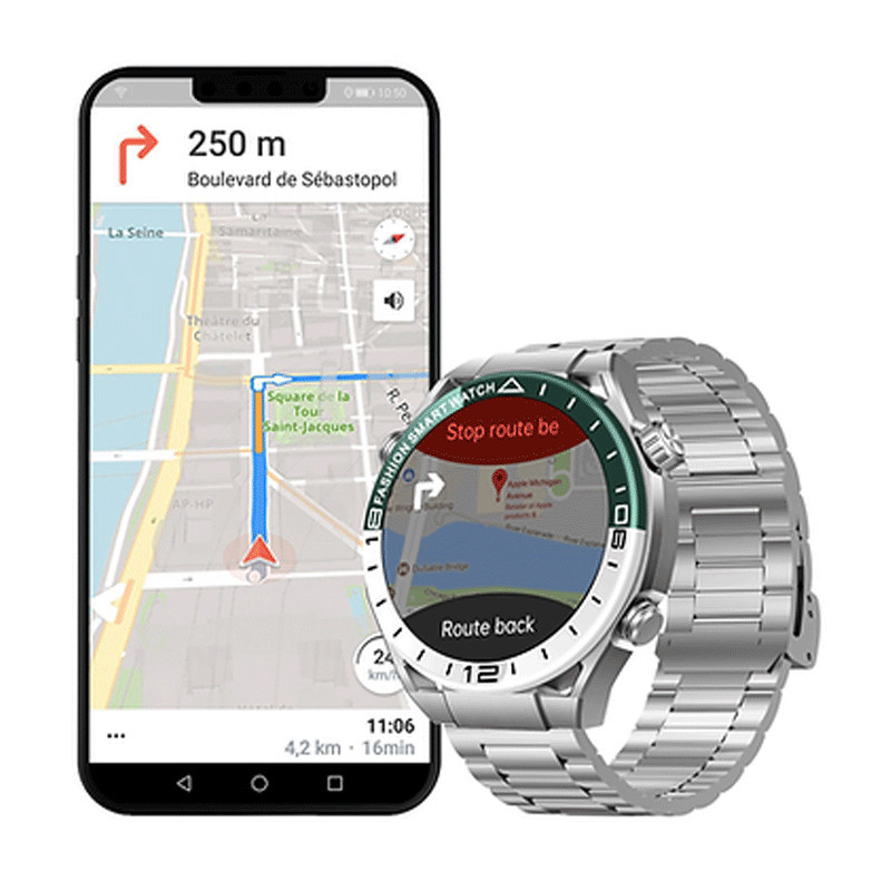 Montre Connectée Haino Teko RW-67 Silver + 2 Ceinture en Tunisie