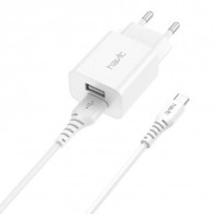 Chargeur Secteur Havit ST902 2 Ports USB + Cable Type-C Blanc en Tunisie